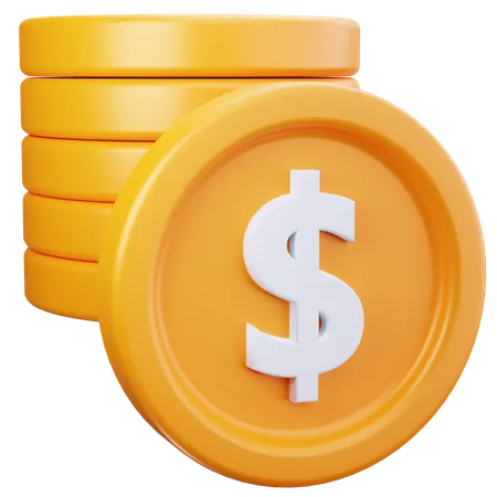 Stacked Coins  3D Icon