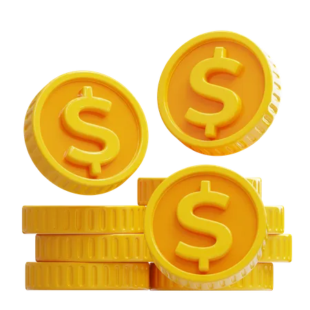 Stacked coins  3D Icon