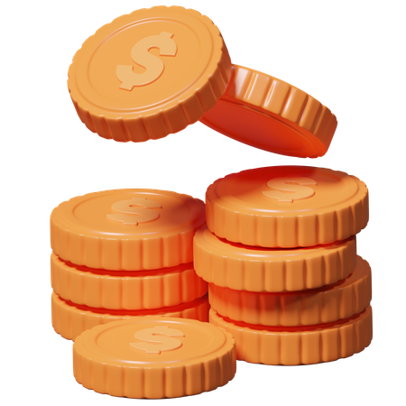 Stacked Coins  3D Icon