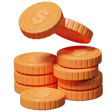 Stacked Coins  3D Icon