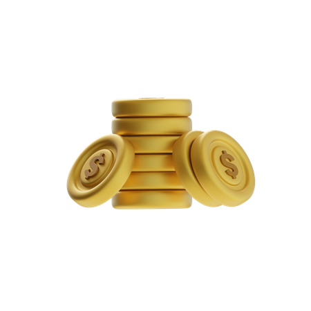 Stacked Coins  3D Icon