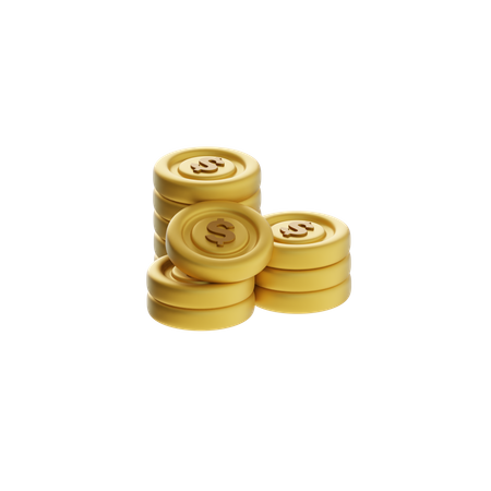 Stacked Coins  3D Icon