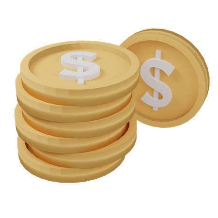 Stacked Coins  3D Icon