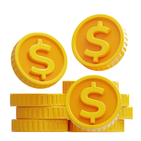 Stacked coins  3D Icon