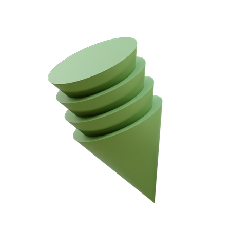 Stacked Cones  3D Illustration