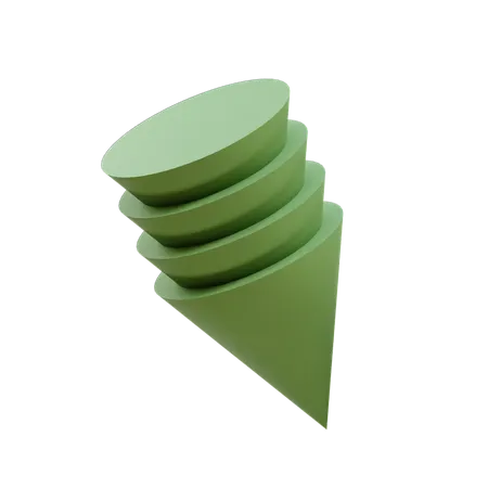 Stacked Cones  3D Illustration