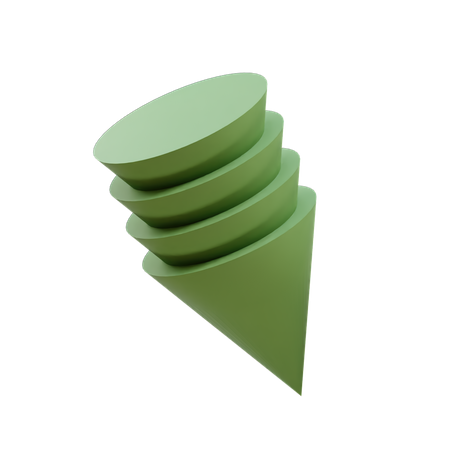 Stacked Cones 3D Illustration