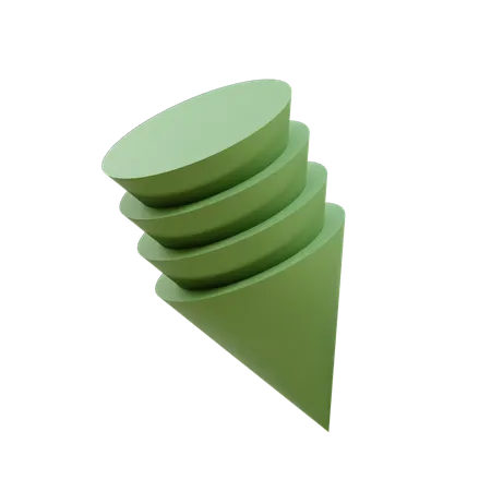 Stacked Cones 3D Illustration