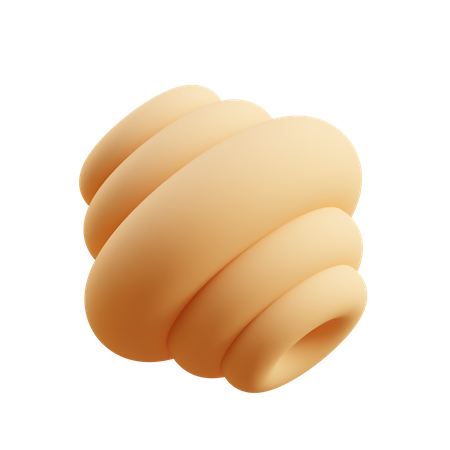 Stacked donuts  3D Illustration