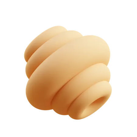 Stacked donuts  3D Illustration