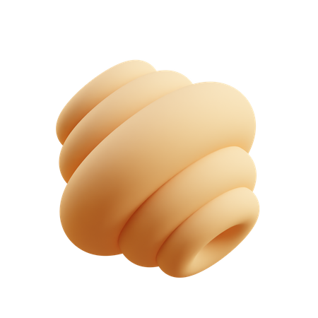 Stacked donuts 3D Illustration