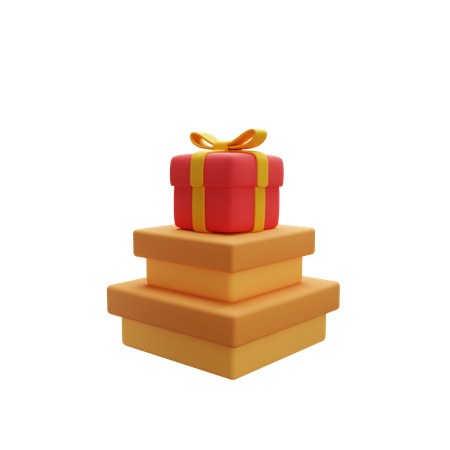 Stacked Gift Boxes  3D Icon