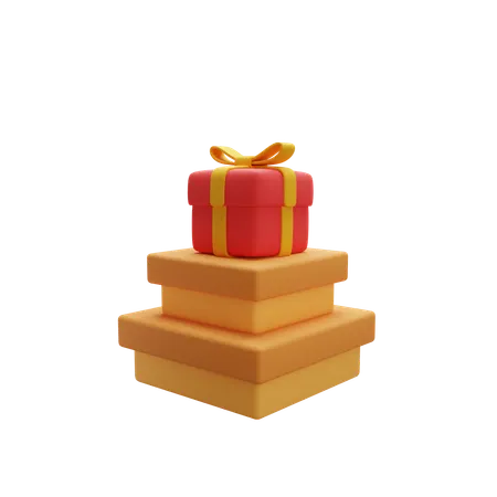 Stacked Gift Boxes  3D Icon