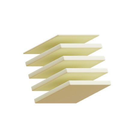Stacked Plates  3D Icon