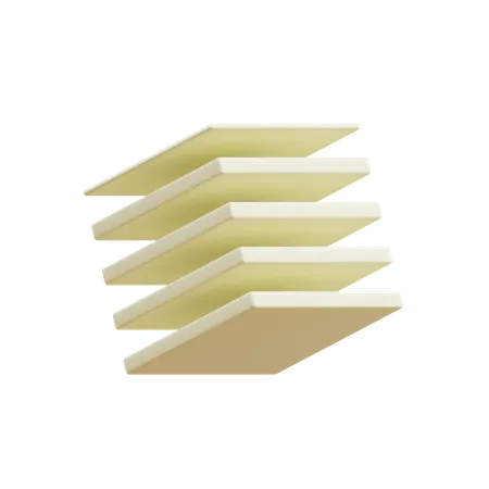Stacked Plates  3D Icon