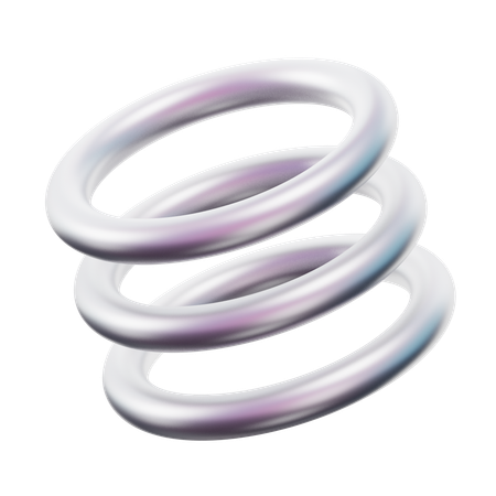 Stacked Rings  3D Icon