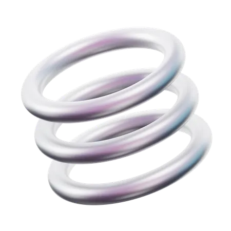 Stacked Rings  3D Icon