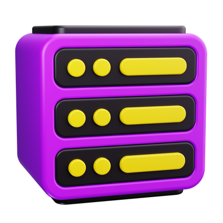 Stacked Servers  3D Icon