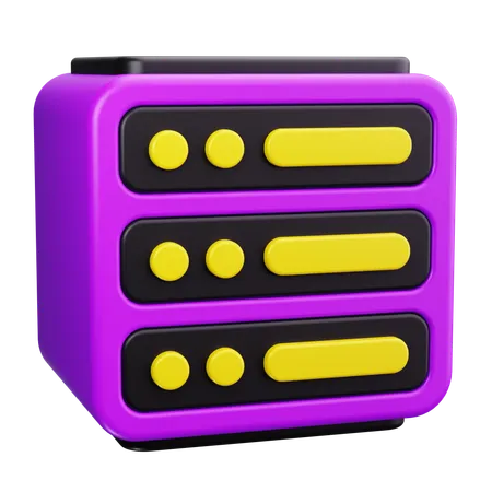 Stacked Servers  3D Icon