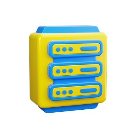 Stacked Servers  3D Icon