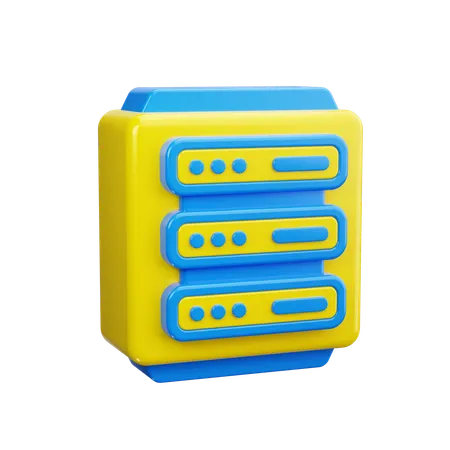 Stacked Servers  3D Icon