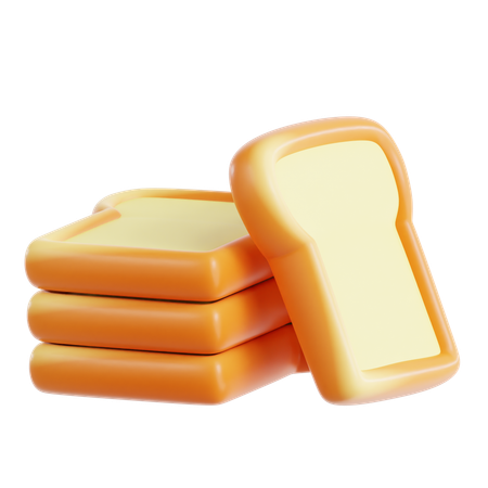 Stacked Sliced Bread  3D Icon