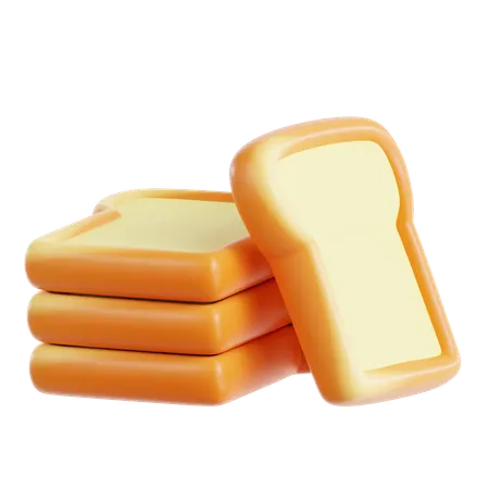 Stacked Sliced Bread  3D Icon