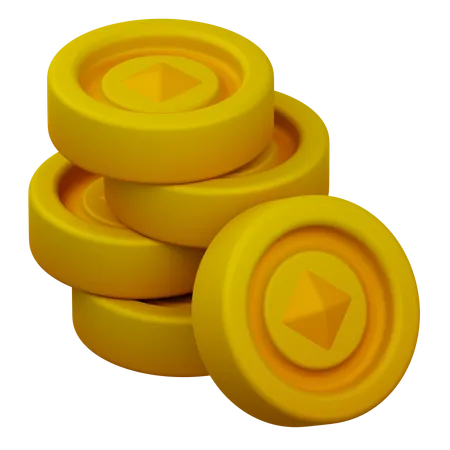 Stacking Coins Game  3D Icon