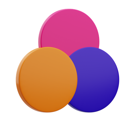 Stacking Oval Chart  3D Icon