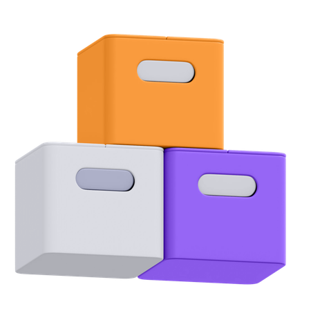 Stacking Packages  3D Icon