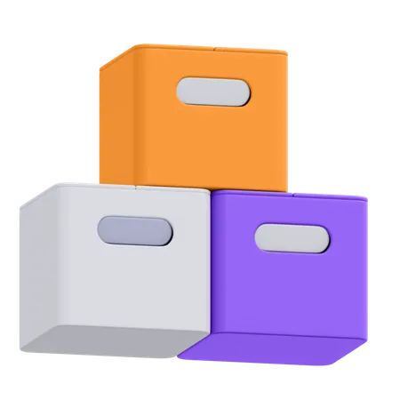 An Icon Of Stacking Packages In 3 D Format 3D Icon