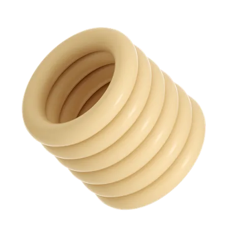 Stacking Ring Shape Illustration In 3 D Design 3D Icon