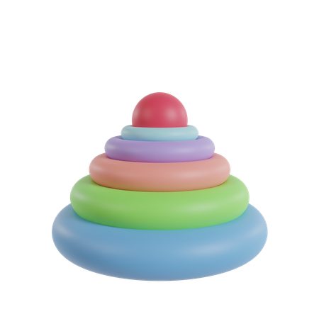 Stacking rings  3D Icon