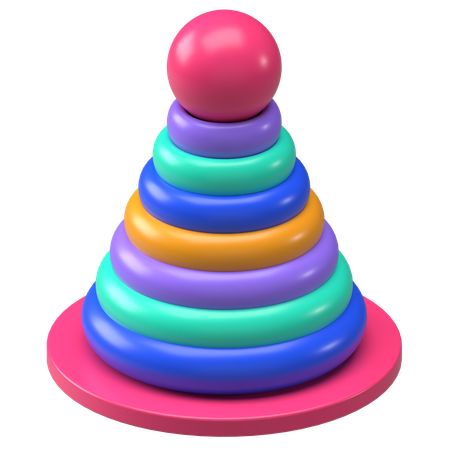 Stacking Rings Toy  3D Icon