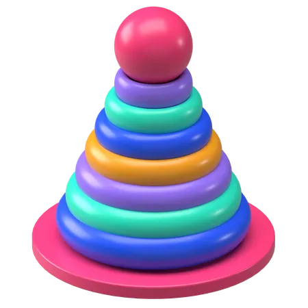 Stacking Rings Toy  3D Icon
