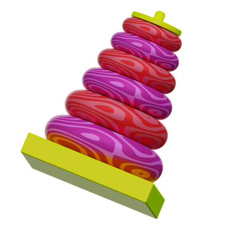 Stacking Tower  3D Icon