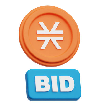 Stacks Bid  3D Icon