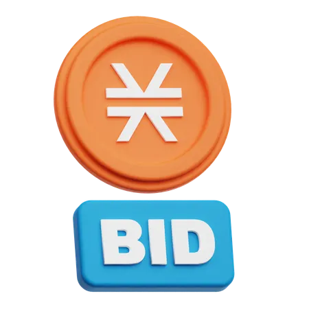 Stacks Bid  3D Icon
