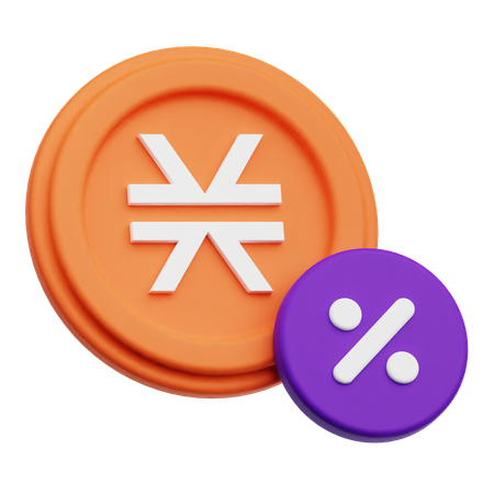 Stacks Discount  3D Icon
