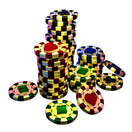 Stacks Of Casino Chips  3D Icon