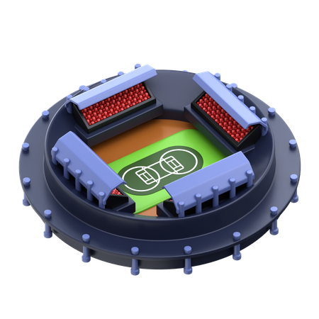 Stade de cricket  3D Icon