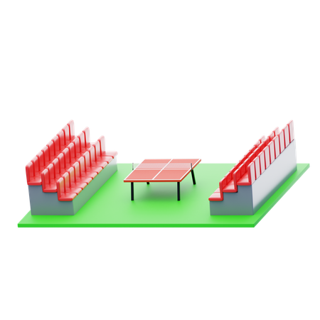 Stade de tennis de table  3D Icon