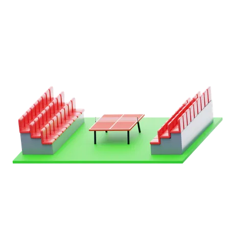 Stade de tennis de table  3D Icon