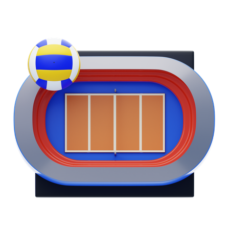 Stade de volley-ball  3D Icon