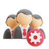 human resource management 3d logo