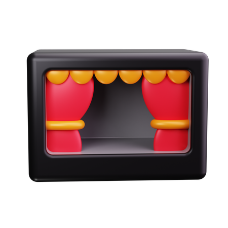 Stage curtain  3D Icon