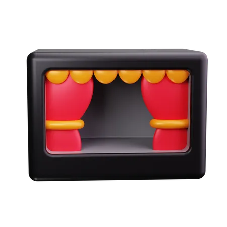 Stage curtain  3D Icon