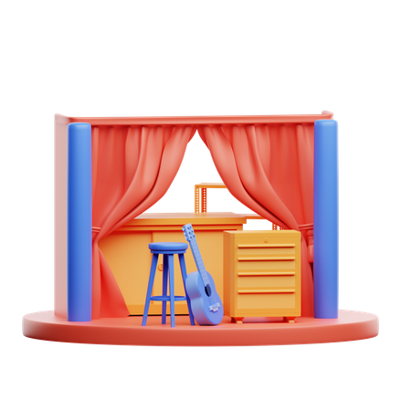 Stage Props  3D Icon