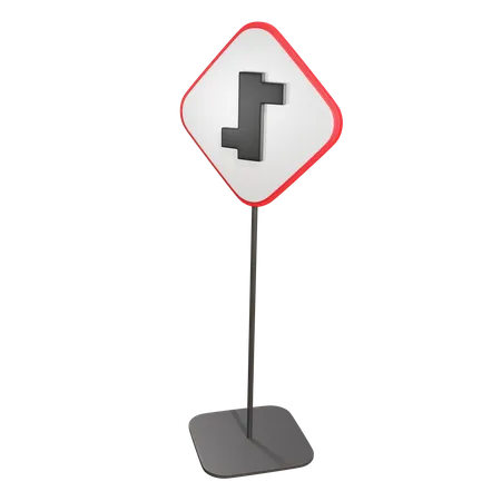 Staggered Intersection  3D Icon