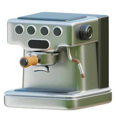 Stainless Steel Espresso Machine  3D Icon